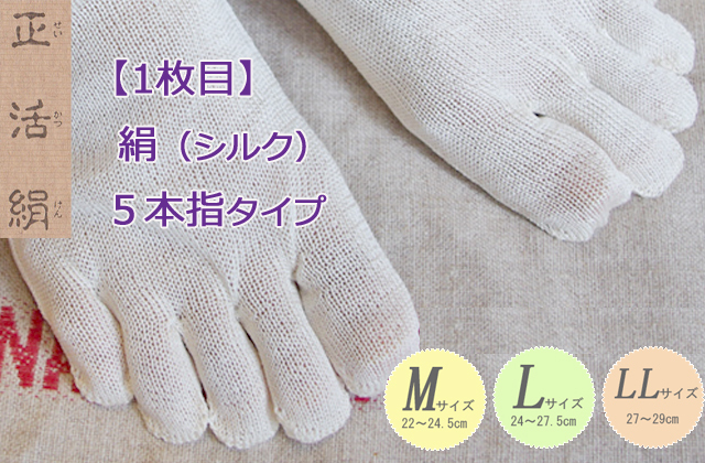 シルク5本指 正活絹