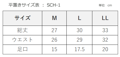 サイズ表SCH-1